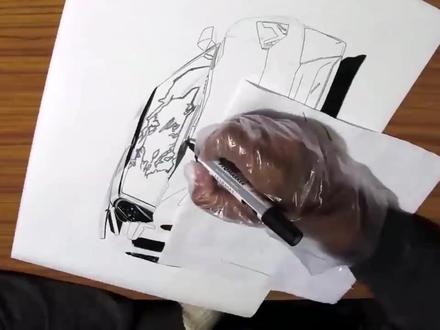 小伙用马克笔手绘兰博基尼,惊艳了美术老师