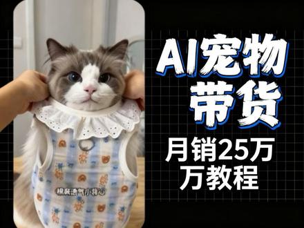 ai爆款宠物带货视频教程#ai视频 #ai带货 #ai带货教程 #即梦 #豆包