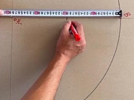 看看木工五角星尺规作图工地现场放样