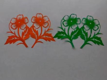 花朵剪纸制作教程#手工制作 #手工花朵剪纸
