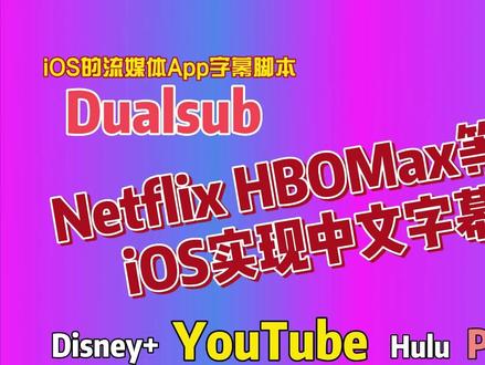 iOS流媒体字幕脚本Dualsub解决奈飞HBO等观影没有中文字幕的问题01 #双语字幕 #奈飞 #hbo
