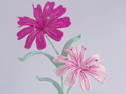 露薇花钩织教程2~叶子,花芯,组装。钩织图解分享在公开群哦#露薇花开 #露薇花钩织图解 #创作者扶持计划 #手工编织零基础教学 #春日花束