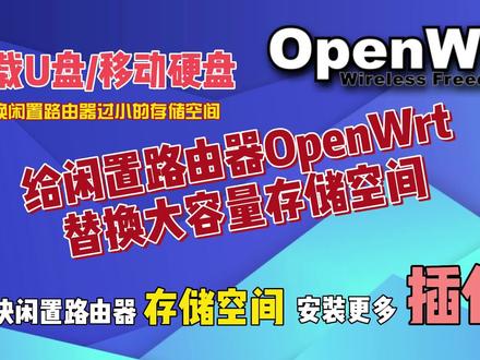 OpenWrt挂载U盘或移动硬盘,给闲置路由器更换更大存储空间03 #openwrt #软路由 #插件