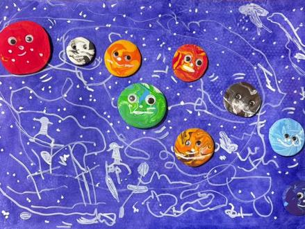 这是用一朵小红花换来的美术课🎨#美术创意 #艺术启蒙 #亲子手工 #星球绘画 #小书苗的日常