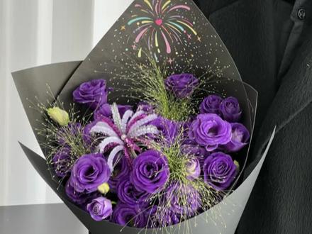 烟花花束包装教程来啦 #花束包装教程 #烟花花束 #花束包装 #紫色系花束 #跨年