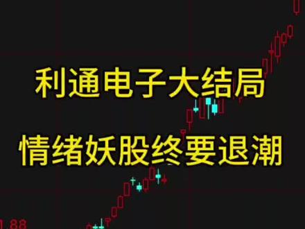 #交易走势分析 周末复盘利通电子