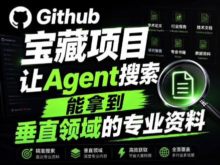Github宝藏项目让Agent搜索能拿到垂直领域的专业资料 接上这个Github项目,我的小龙虾和Hermes竟然能进行垂直搜索,能拿到垂直领域的专业数据了 #AI #搜索 #Agent #AnySearch #skills
