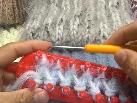 围巾神器结尾教程#围巾神器编织教程