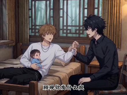 天降萌娃 捡到陌生萌娃幼崽#ai动漫 #二次元