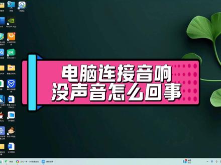 电脑连接音响没声音怎么回事?