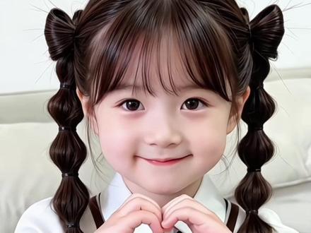 甜美蝴蝶结泡泡辫,清新、漂亮#儿童编发 #女生编头发教程简单又好看 #女童甜美发型 #女孩小辫子发型扎法