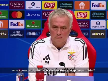 穆帅:被罚下因说了实话 裁判有份名单写着琼阿梅尼他们不能吃牌#本菲卡VS皇马#穆里尼奥#皇马#足球的魅力 #穆帅谈歧视事件 #穆里尼奥