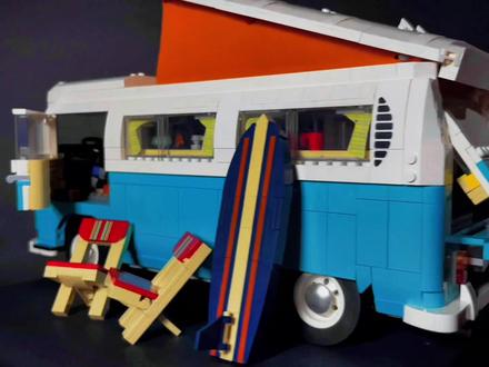 乐高大众T2露营车沉浸式开箱组装#沉浸式拼乐高 #男孩子的快乐 #沉浸式解压 #乐高