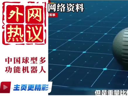外网热议:中国球型多功能机器人