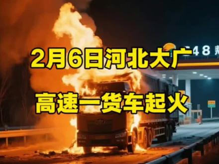 2月6日,河北大广高速发生一货车起火事故。#大广高速货车起火 #河北高速事故 #G45大广高速 #威县南服务区