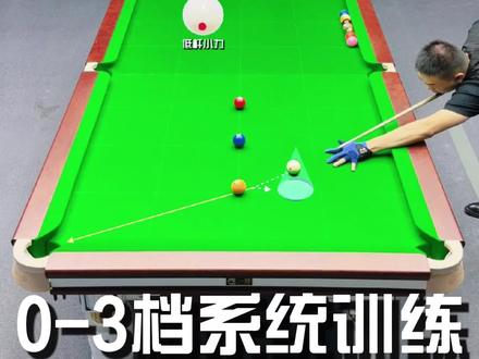 0-3档系统训练第十二期|半台直线 斜线围球控球训练 #台球 #台球教学 #傅家俊台球培训学院 #台球技巧