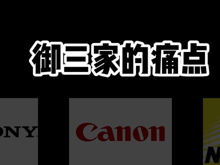相机御三家的痛点 #索尼 #佳能 #尼康 #相机 #摄影器材