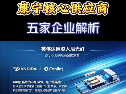 英伟达巨资入局光纤,康宁核心供应商全面爆发,五家企业深度解析 #光纤光棒 #康宁供应商 #英伟达 #龙头企业