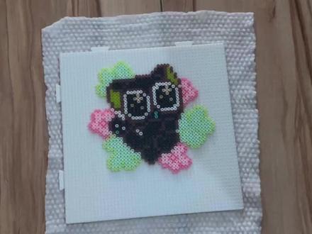 烫无孔拼豆方法,总归一句话,大力出奇迹!#拼豆 #拼豆豆 #拼豆图纸 #拼豆教程