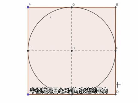 六年级数学:在正方形内画一个最大的圆——外方内圆的画法 #圆 #正方形 #在正方形内画圆