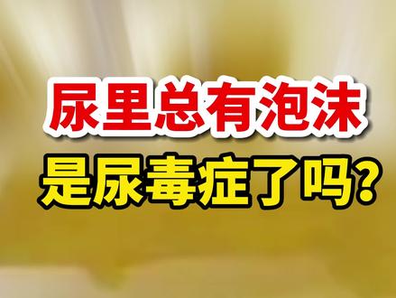 尿里总有泡沫,是尿毒症了吗? #泡沫尿#科普#健康#尿毒症#科普