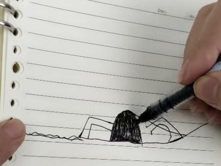 还在这样画食海者?是时候来点进阶画法了 #食海者 #深海巨兽 #画画 #描摹本