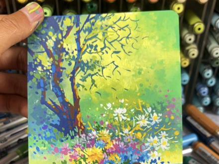 春和景明|丙烯马克笔风景画 • 过程色号
‼️绘画素材来源于网络
📄纸张:轻听文创小方本12cmX12cm全棉中粗纹
🖌️画笔:掌握168色
#丙烯马克笔绘画 #丙烯马克笔风景画 #风景画 #春天 #画画教程