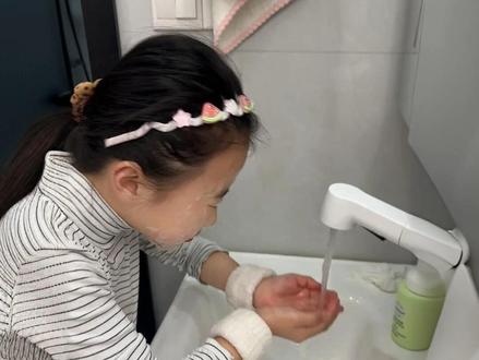 儿童春天洗脸测试#宝妈#植物妈妈 #y&11