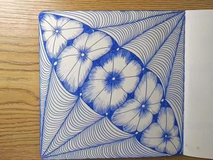 第89幅,今天分享一幅漂亮的禅绕画图案。#解压禅绕画 #一起学画画 #画画 #每日一画