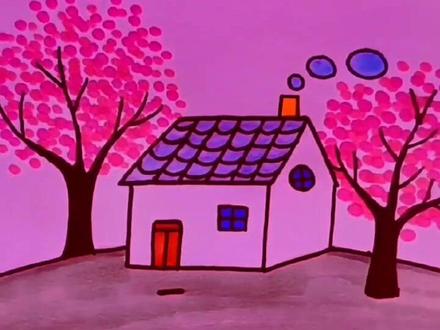 又是一年桃花开,儿童手抄报你会教孩子画吗#简笔 #涨知识 #家有萌娃 #彩铅