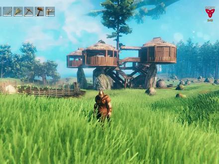 #steam游戏 #实况 #英灵神殿 新手入门教学第10期铁器时代,维京五角楼,盘树楼梯,树顶瞭望台