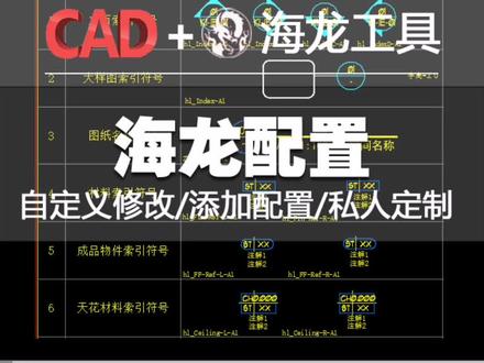 定义专属海龙配置,制图规范#cad教程 #海龙工具 #施工图深化