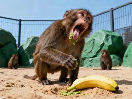 香蕉里加芥末,然后去喂猴子,猴哥吃完简直生无可恋
