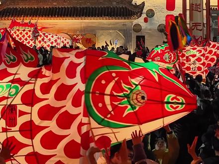 我在唐模看到了会飞的鱼,太震撼了#第一次被鱼灯震撼到#鳌鱼