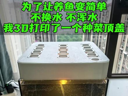 3D打印鱼菜共生顶盖 养鱼再也不浑水了#养鱼 #鱼菜共生 #3d打印