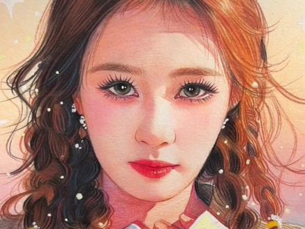 我画了一幅白鹿的画像#白鹿 #白梦妍 #白鹿my #白鹿以爱为营