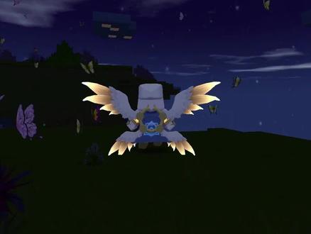 迷你世界:天使商人隐藏的身份!悬浮空岛上管理生物的神?