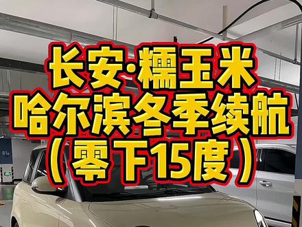 长安糯玉米哈尔滨冬季续航打几折?#哈尔滨 #新能源领航计划 #长安糯玉米 #长安lumin