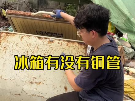 小冰柜里面有没有铜管呢 今天拆一个看看除了压缩机能价值多少#再生资源 #冰箱 #拆解 #冰柜 #手套