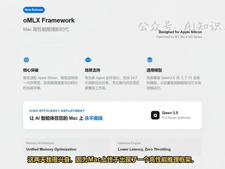oMLX 框架部署Qwen3.5 实测oMLX让Qwen3.5生成速度提升4.14倍,解决长上下文响应慢与智能体解析报错难题。#oMLX #Qwen35 #Mac #本地大模型 #AI智能体