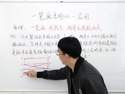 一笔画问题关键是找准起点和终点#一笔画完 #知识分享 小学奥数#思维训练