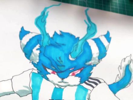 兽化吧!梅西!终于还是拿世界杯下手了#兽设 #动漫 #画兽设 #少儿美术 #世界杯 #梅西