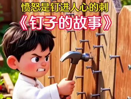 《钉子的故事》告诉我们:言语如刀,伤人留痕。生气时说的狠话,就像钉进心里的钉子。就算事后道歉(拔掉钉子),造成的伤害(钉孔)也永远无法完全消失。应当学会控制脾气,三思而后言!#儿童动画 #儿童启蒙早教益智动画片 #钉子的故事