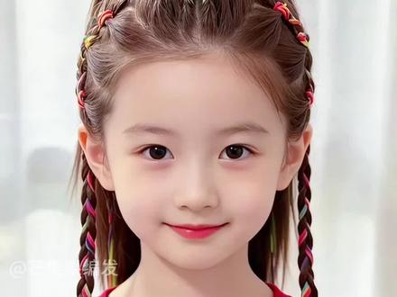 六一儿童节你愿意花20分钟给女儿编彩绳马尾辫吗?又甜酷又可爱 #彩绳编发 #六一发型 #生女儿就是用来打扮的 #高马尾 #甜酷发型