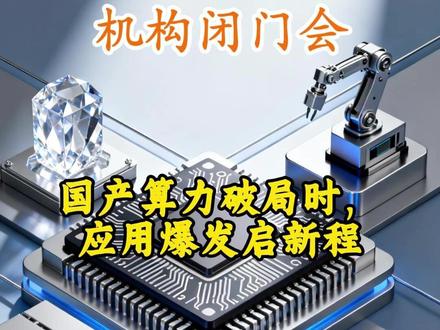国产算力破局时,应用爆发启新程 #投资 #理财 #财经