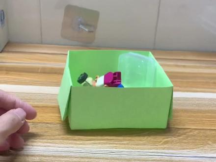 一次性纸盒垃圾筐#手工折纸 #折纸教程 #垃圾桶
