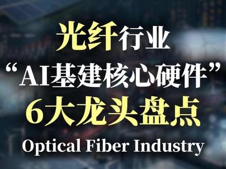 前沿赛道观察:AI基建核心材料光纤,国内6家核心企业盘点#长飞光纤 #亨通光电 #中天科技 #烽火通信 #永鼎股份