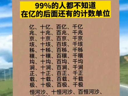 亿后面是什么单位,你知道吗?#赶作业