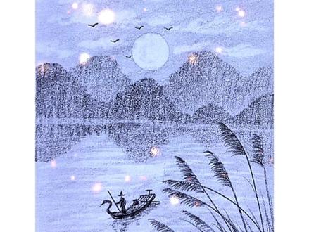 挑战一分钟:用最简单的笔画最美的风景#零基础学画画 #零基础风景画 #绘画过程分享 #绘画教程 #创作灵感