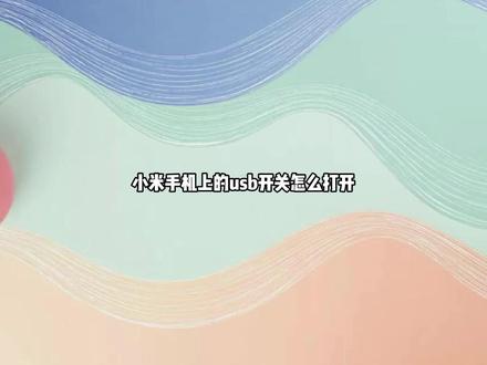 小米手机上的usb开关怎么打开 可以在开发者选项中开启